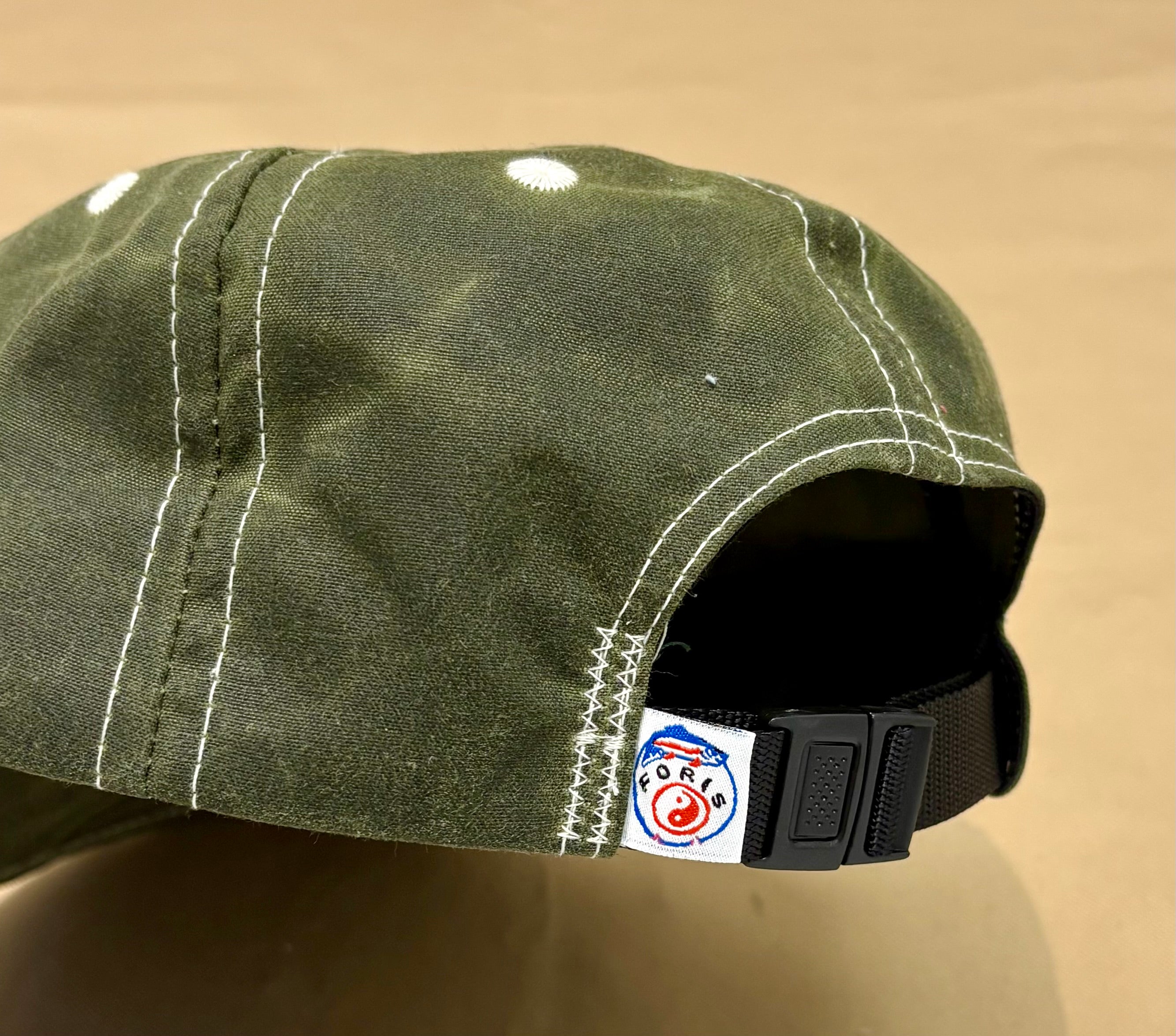 Olive packable waxed canvas long bill